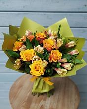Букет цветов из:  Альстромерии и Розы в Козино