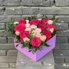 Цветочная композиция из Розы в коробке в Козино