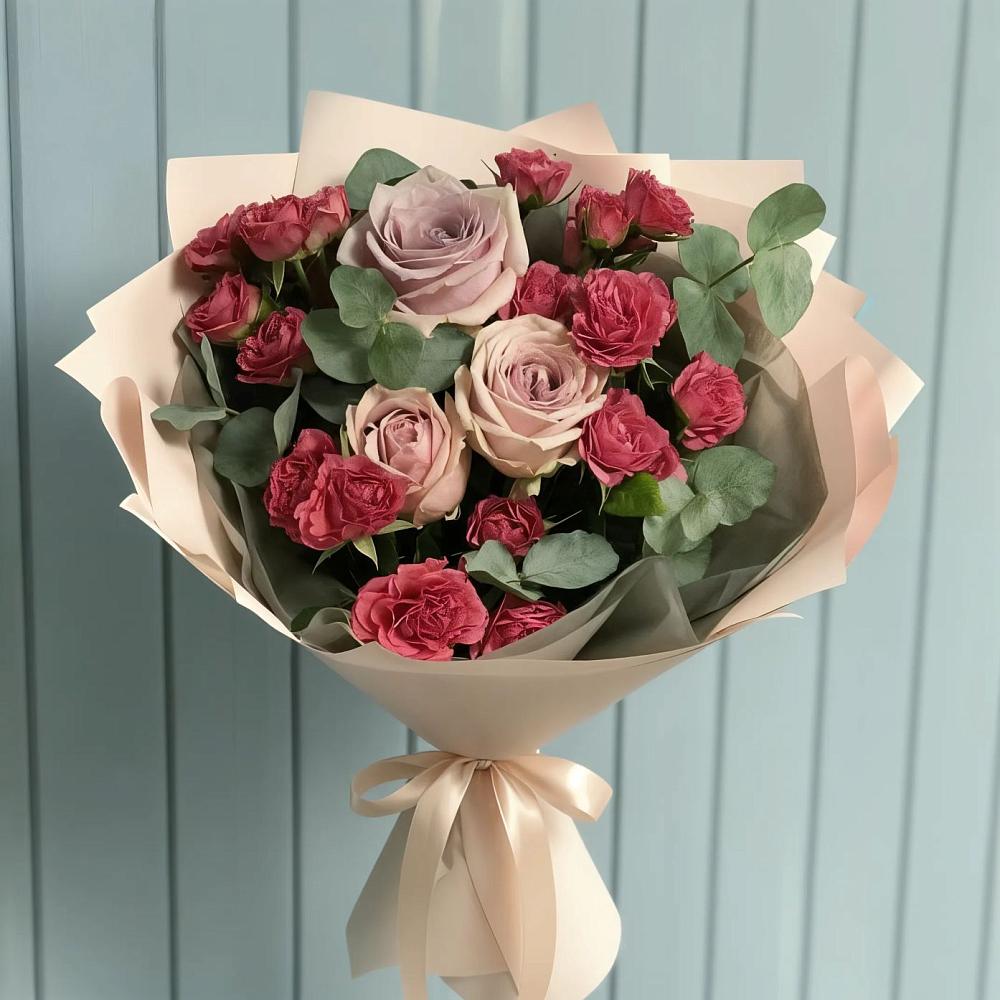 Букет цветов из: Гвоздики и Розы в Козино