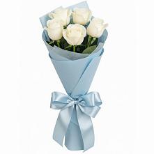 Букет 5 Белых роз Проуд в Козино