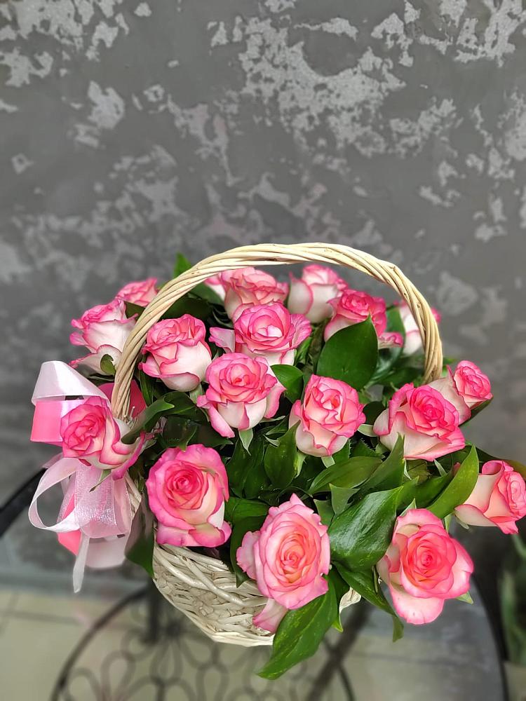 Цветочная композиция из Розы в корзине в Козино