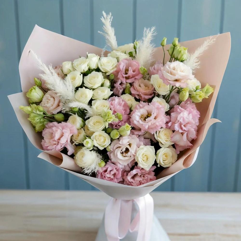 Букет цветов из: Альстромерии и Розы в Козино