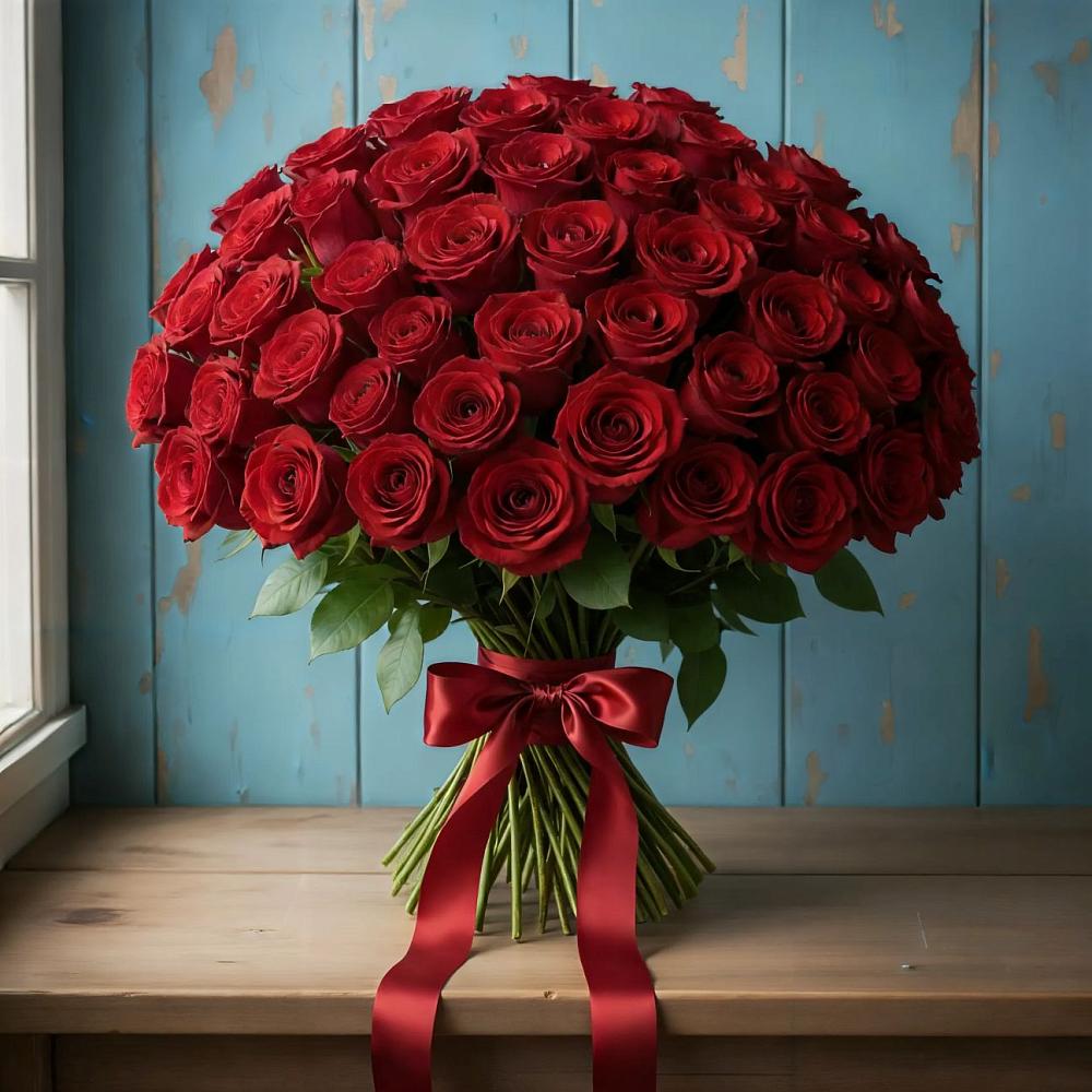 Букет Красные розы Блэк Меджик в Козино