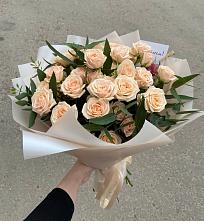 Букет Кремовые розы Латте в Козино