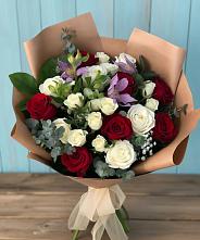 Букет цветов из:  Розы и Альстромерии в Козино