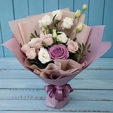 Букет цветов из:  Розы и Лизиантусы #REPLACE_PRED# Козино