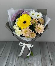Букет цветов из:  Розы, Герберы и Хризантемы в Козино