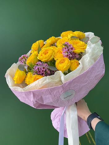 Букет Кустовые желтые розы в Козино