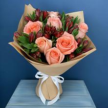 Букет цветов из:  Розы и Альстромерии в Козино