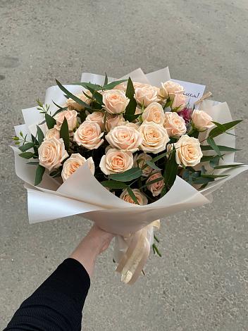 Букет Кремовые розы Латте в Козино