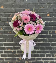 Букет цветов из:  Герберы и Хризантемы в Козино