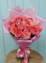 Букет 15 Розовых роз Равель в Козино