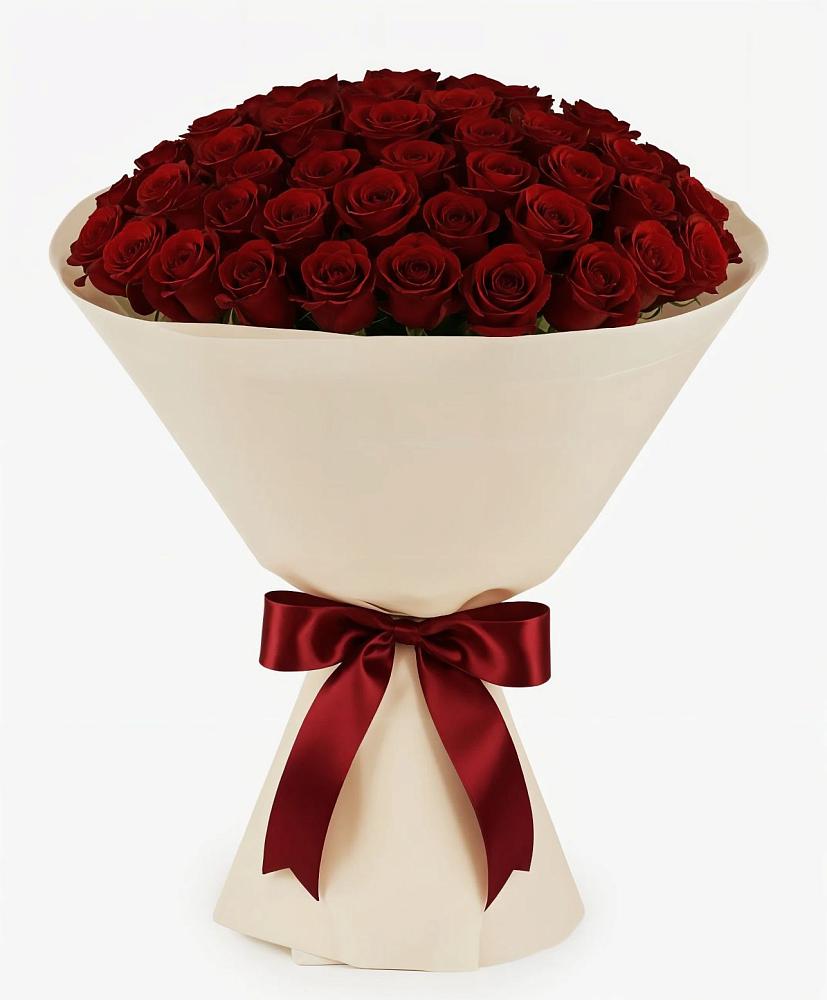 Букет 101 Бордовая роза Блэк Бакарра в Козино